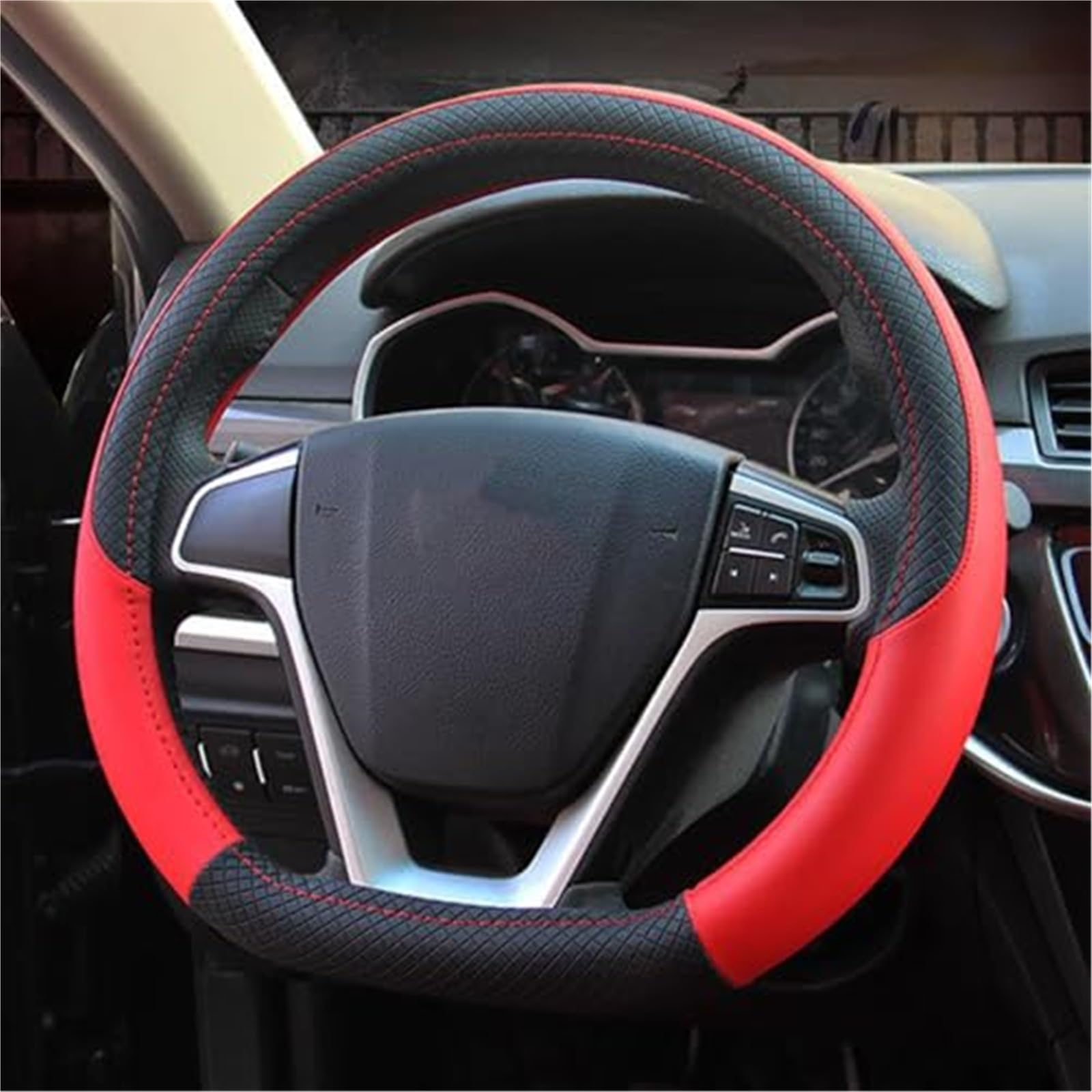 Lenkradbezug für Autos Für Toyota Für Auris 2010-2012 Vier Jahreszeiten Langlebig Geruchlos Innen Zubehör Auto Lenkrad Abdeckungen Schutz(C) von GTDTKGANAK