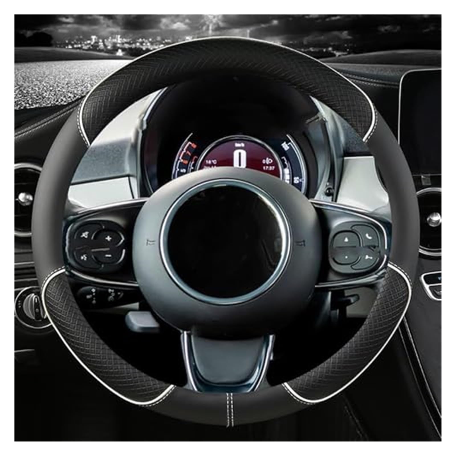 Lenkradbezug für Autos Für Toyota Für Celica 1998-2005 Für RAV4 1998 1999 2000 2001 2002 2003 Für Corolla 2003 Hand Nähen Auto Lenkrad Abdeckung DIY Schutz(‎A) von GTDTKGANAK