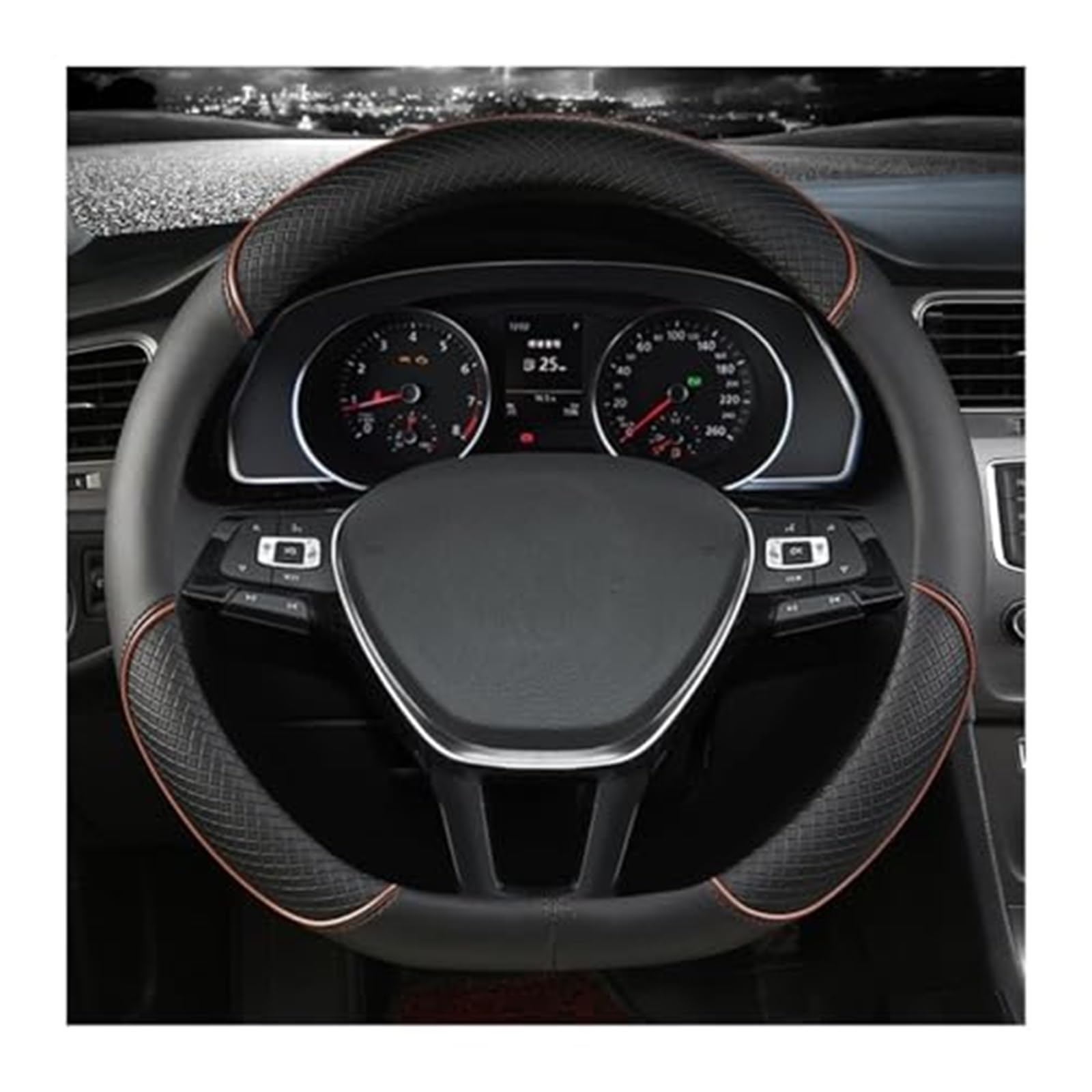 Lenkradbezug für Autos Für VW Für Golf 7 2015 Für Polo 38CM Auto Zubehör Auto Lenkrad Abdeckung D Form Lenkrad Abdeckung lenkrad Wrap Schutz(3) von GTDTKGANAK