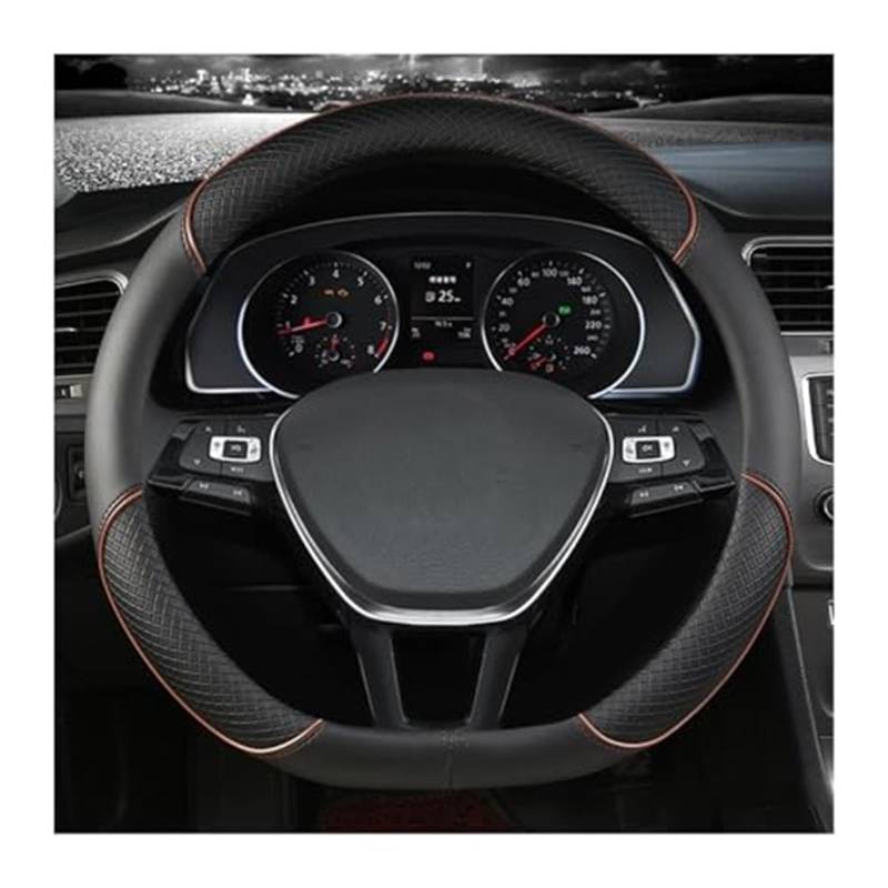Lenkradbezug für Autos Für VW Für Golf 7 2015 Für Polo 38CM Auto Zubehör Auto Lenkrad Abdeckung D Form Lenkrad Abdeckung lenkrad Wrap Schutz(3) von GTDTKGANAK