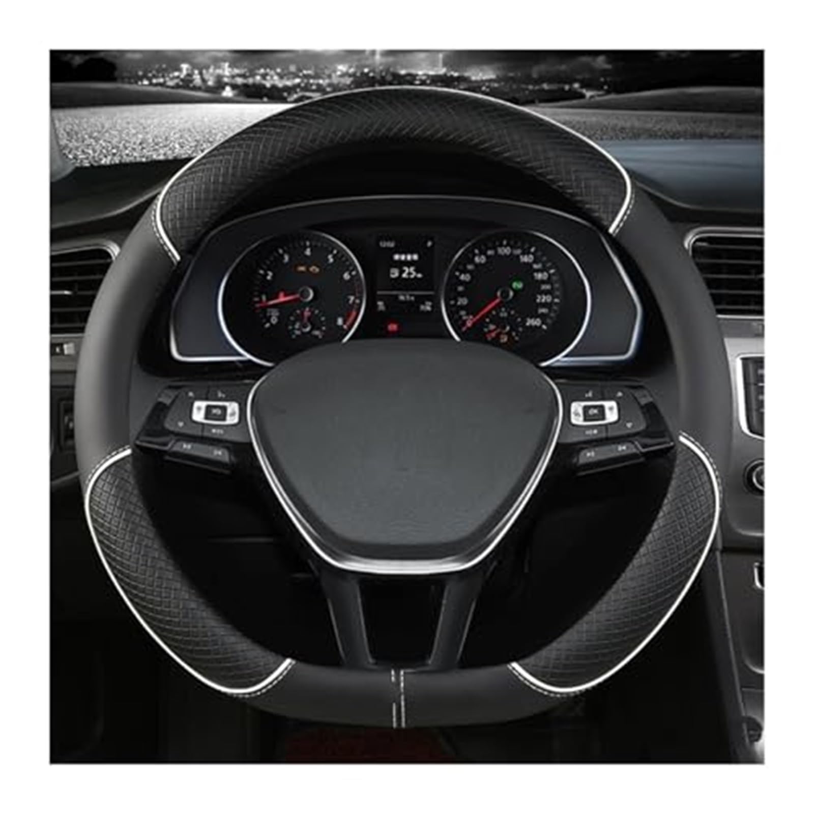 Lenkradbezug für Autos Für VW Für Golf 7 2015 Für Polo 38CM Auto Zubehör Auto Lenkrad Abdeckung D Form Lenkrad Abdeckung lenkrad Wrap Schutz(5) von GTDTKGANAK