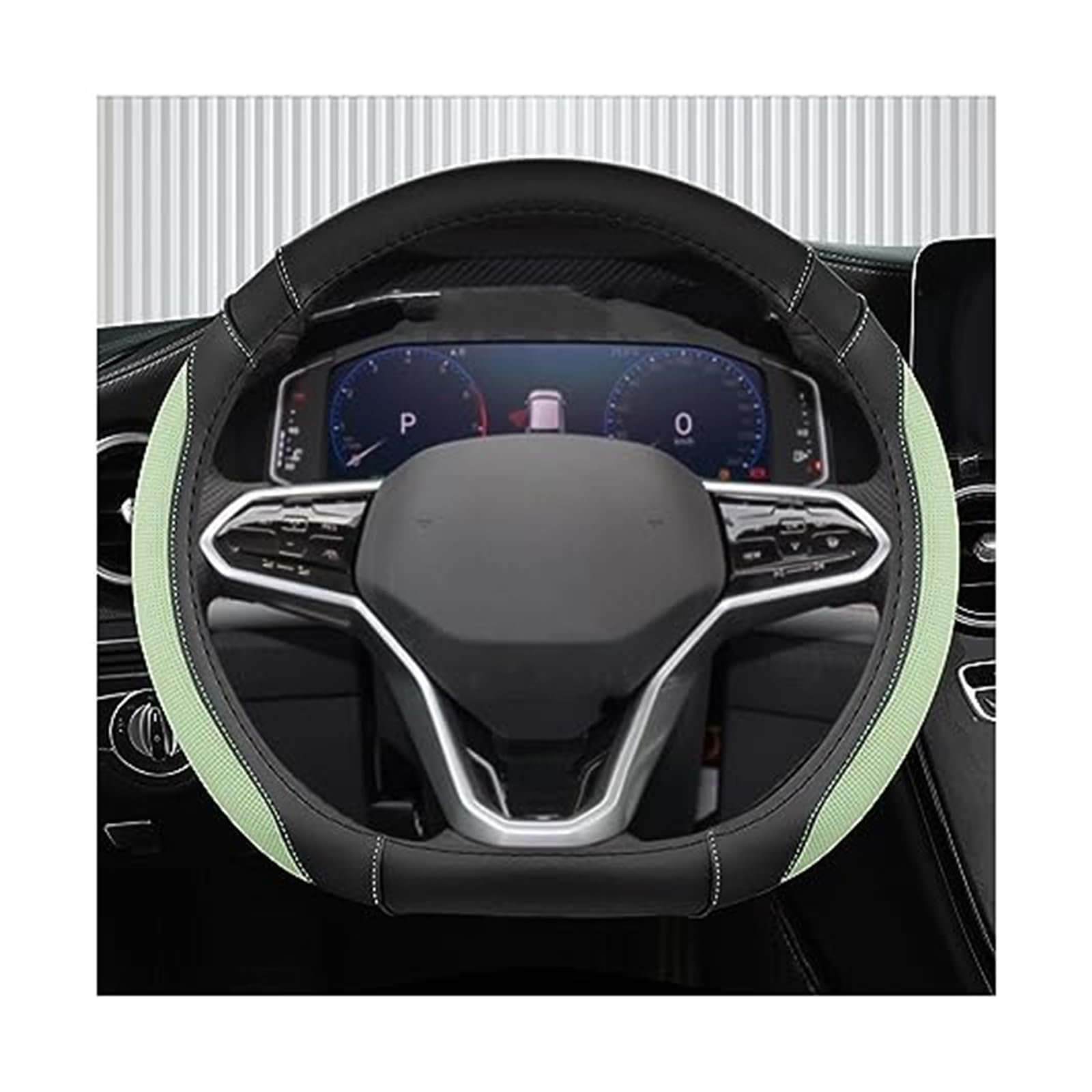 Lenkradbezug für Autos Für VW Für Golf 8 MK8 VIII Für Golf R Für GTI 2019-2022 Für Tiguan 2020 2022 Lenkrad Abdeckung Rad Hülse Schutz Schutz(Green) von GTDTKGANAK