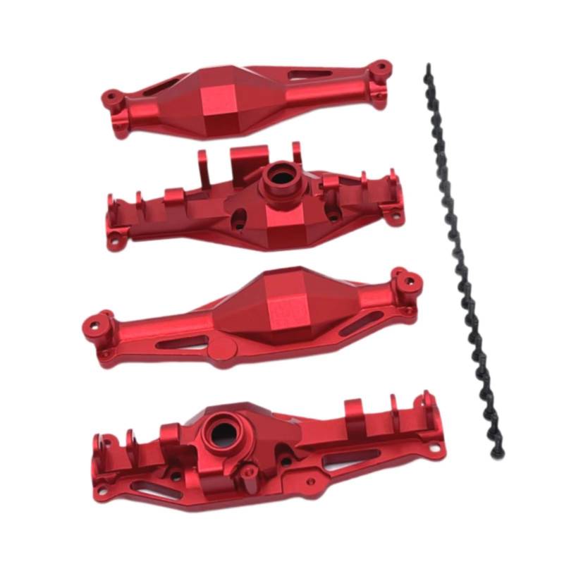GTFRUQAS Für 1/12 RC Vorne Hinterachse Gehäuse Achse Shell DIY Zubehör Schwarz Argent Rot Metall RC Ersatzteile(Red) von GTFRUQAS