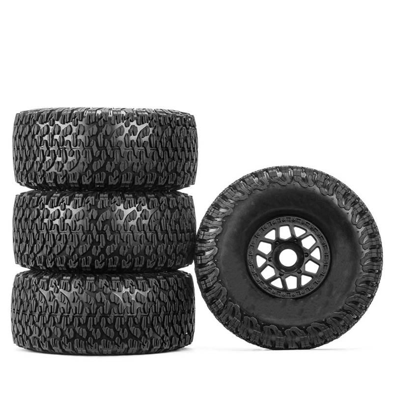 GTFRUQAS Für ARRMA Für Mojave 1/7 RC-Modellauto, Kurzstrecken-LKW-Zubehör, RC-Auto, Geländereifen, Räder, 4 Stück, 135 X 59 Mm, 17 Mm Adapter RC Autoreifen(Black,A) von GTFRUQAS