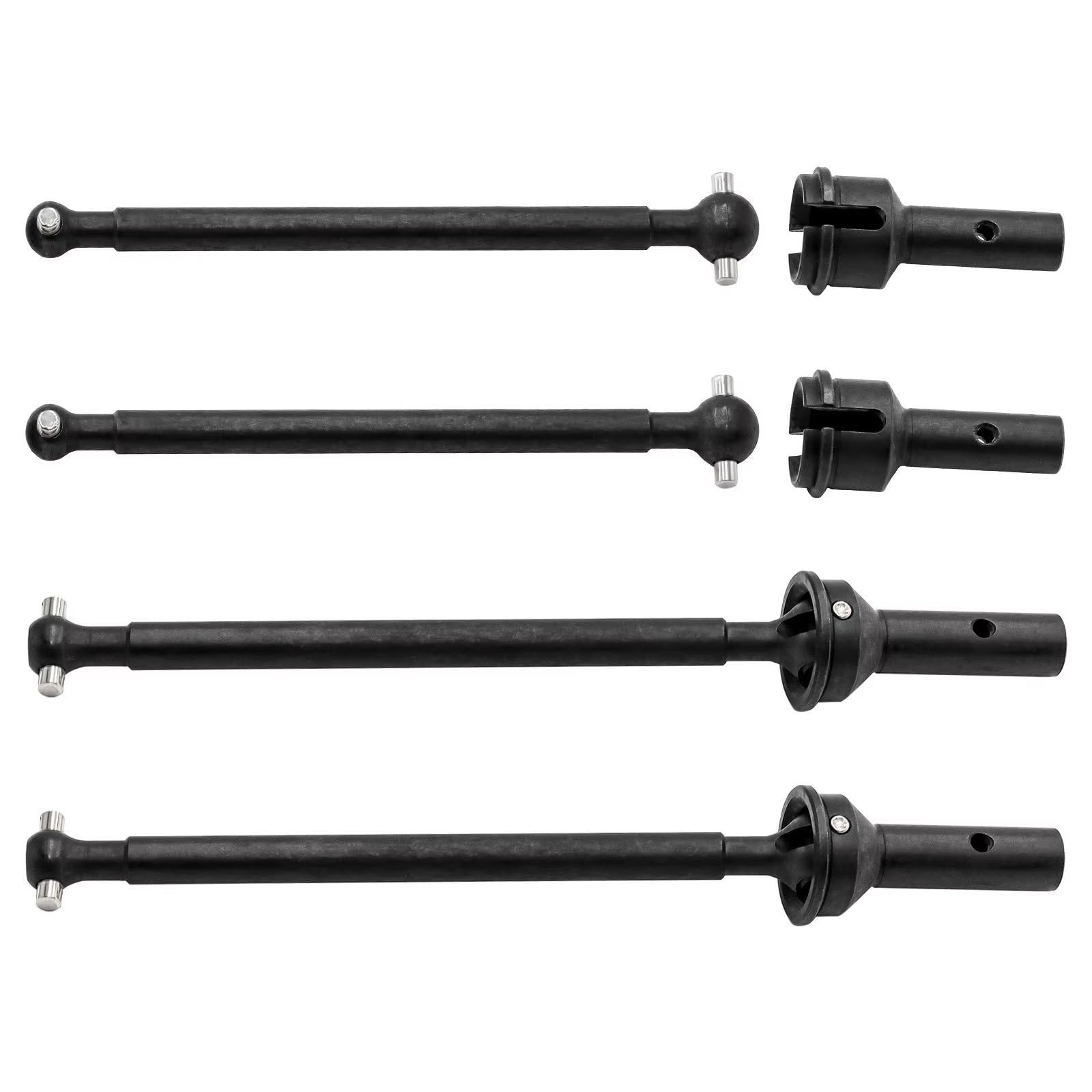 GTFRUQAS Für Arrma Für Limitless Für Infraction 6S Für BLX 1/7 1Set Stahl Metall Vorne Hinten Antriebswelle CVD Antriebswelle Upgrade Teil RC Autozubehör(Black) von GTFRUQAS