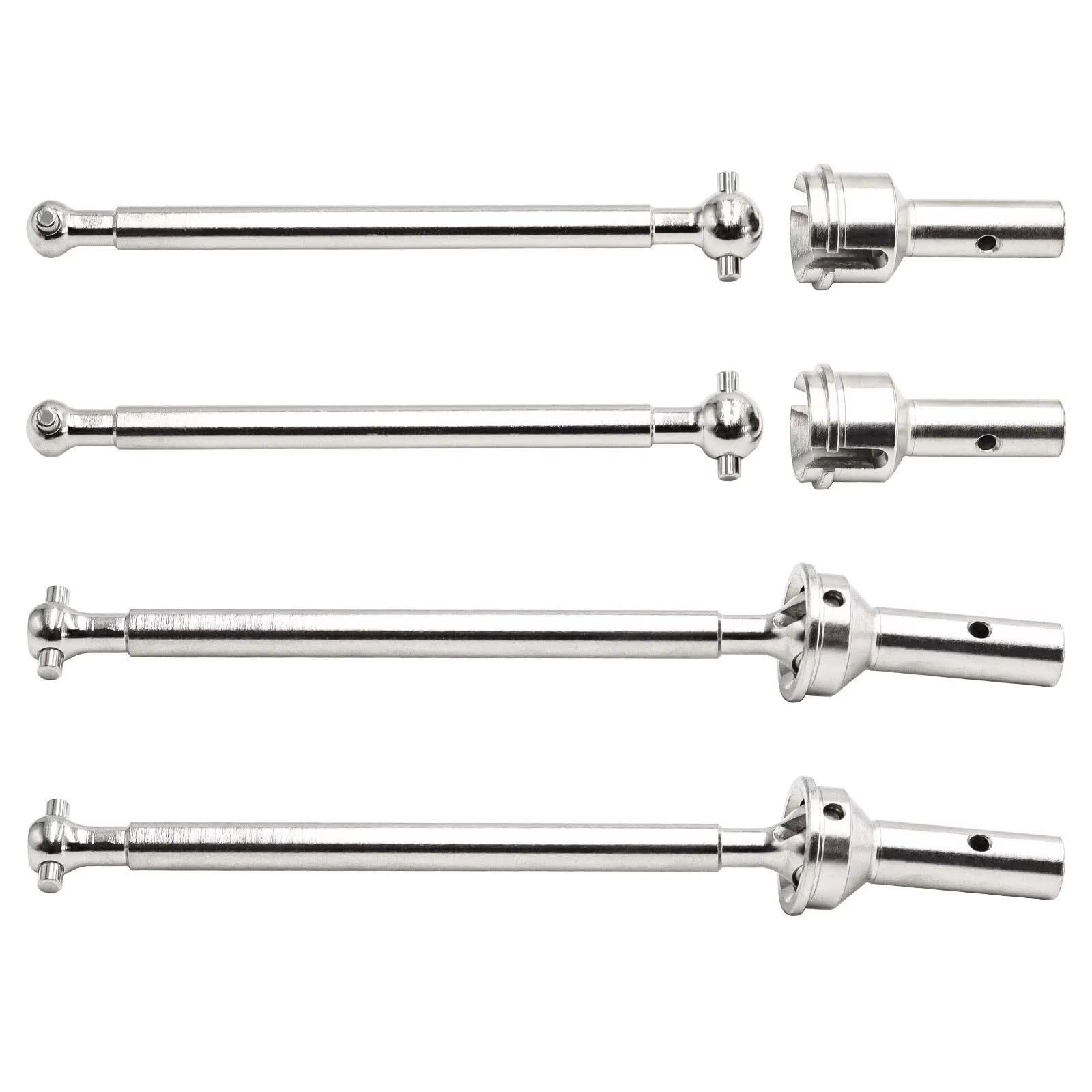 GTFRUQAS Für Arrma Für Limitless Für Infraction 6S Für BLX 1/7 1Set Stahl Metall Vorne Hinten Antriebswelle CVD Antriebswelle Upgrade Teil RC Autozubehör(Silver) von GTFRUQAS