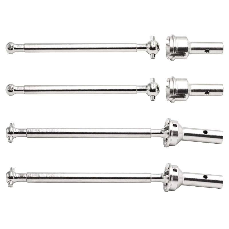 GTFRUQAS Für Arrma Für Limitless Für Infraction 6S Für BLX 1/7 1Set Stahl Metall Vorne Hinten Antriebswelle CVD Antriebswelle Upgrade Teil RC Autozubehör(Silver) von GTFRUQAS