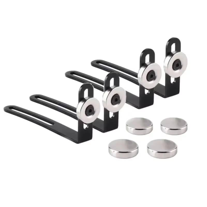 GTFRUQAS Für Axial Für SCX10 90046 90047 D90 1/10 RC Auto Crawler Feste Halterung Teil 4 Stücke RC Auto Shell Karosseriehalterung Metall L-Halterung Mit Magnet RC Ersatzteile von GTFRUQAS
