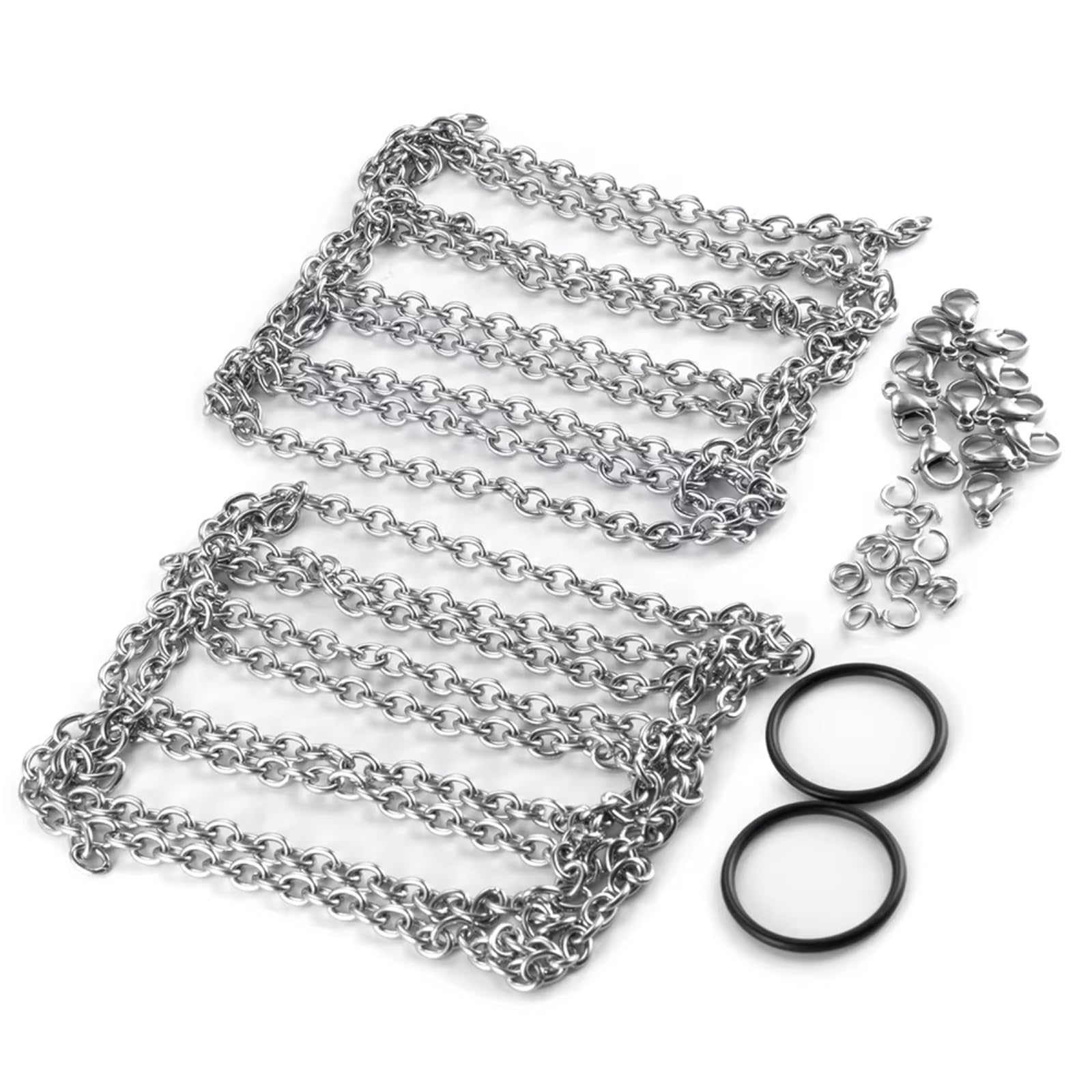 GTFRUQAS Für Axial Für SCX10 90046 D90 Für TRX4 Für TRX6 Maßstab 1/10 2Pcs 2,2 Zoll Anti-Rutsch-Winter Anti-Rutsch-Autoreifen Schneeketten RC Crawler RC Autozubehör(for 120mm Tires) von GTFRUQAS