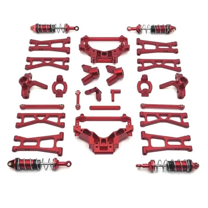 GTFRUQAS Für HSP 14321 14322 14331 14332 14421 14422 14431 14432 C8802 YDJ-D879 1/14 RC Auto Teile Metall Upgrade Zubehör RC Ersatzteile(Red) von GTFRUQAS