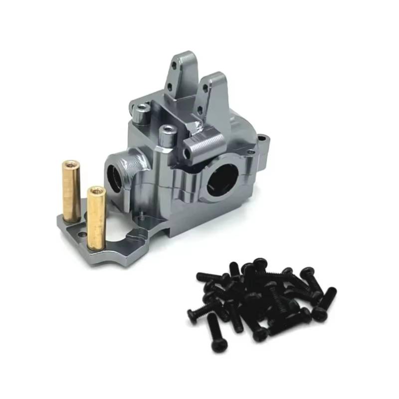 GTFRUQAS Für MJX Für Hyper Go 14209 14210 14301 14302 14303 1/14 RC Auto Upgrade Teile Metall Front Getriebe Gehäuse Getriebe Box Differential Fall RC Ersatzteile(Light Grey) von GTFRUQAS