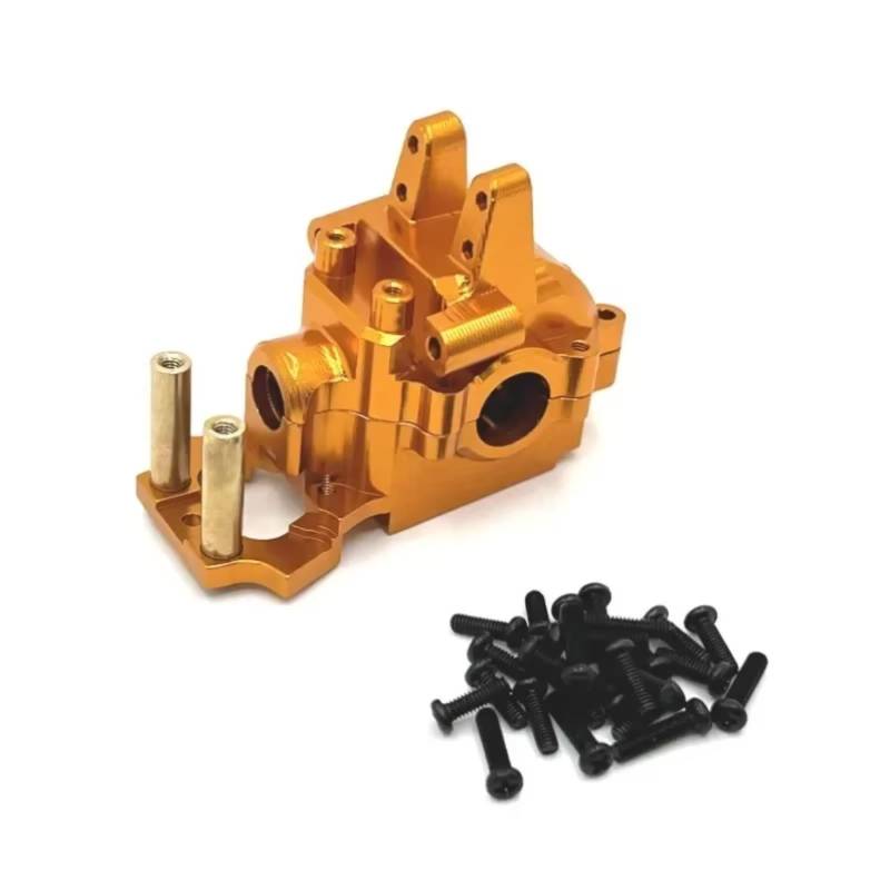 GTFRUQAS Für MJX Für Hyper Go 14209 14210 14301 14302 14303 1/14 RC Auto Upgrade Teile Metall Front Getriebe Gehäuse Getriebe Box Differential Fall RC Ersatzteile(Yellow) von GTFRUQAS