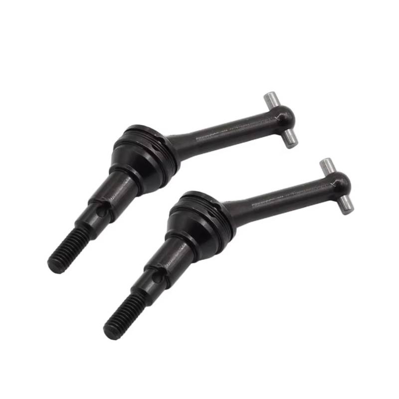 GTFRUQAS Für MJX Für Hyper Go Truck 14301 14302 14410 1/14 2 Pcs Metall CVD Antriebswelle Hundeknochen RC Auto Upgrade Teile Zubehör RC Autozubehör(Black) von GTFRUQAS