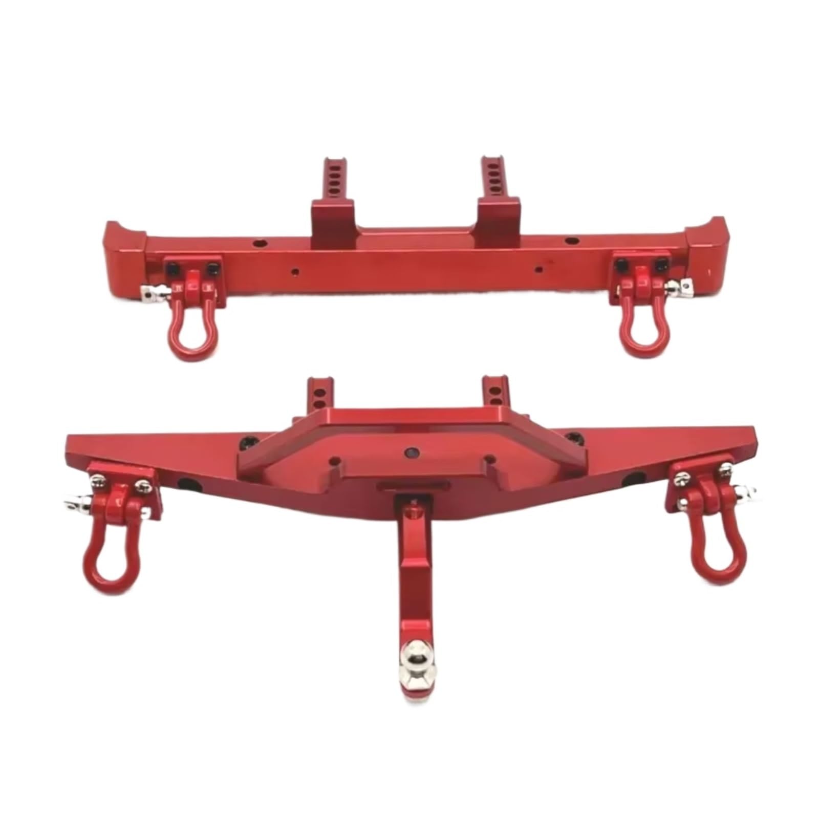 GTFRUQAS Für MN128 MN86 G500 1/12 Metall Vorderen Und Hinteren Stoßfänger Mit Abschlepphaken RC Auto Upgrade Teile Zubehör RC Autozubehör(Rear and Front) von GTFRUQAS