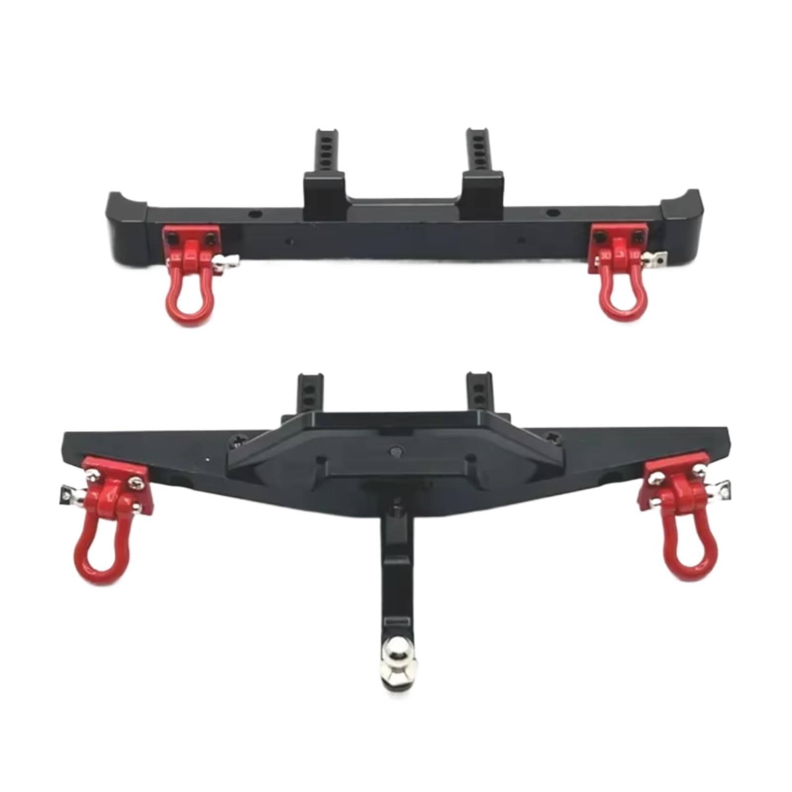 GTFRUQAS Für MN128 MN86 G500 1/12 Metall Vorderen Und Hinteren Stoßfänger Mit Abschlepphaken RC Auto Upgrade Teile Zubehör RC Autozubehör(Rear and Front) von GTFRUQAS
