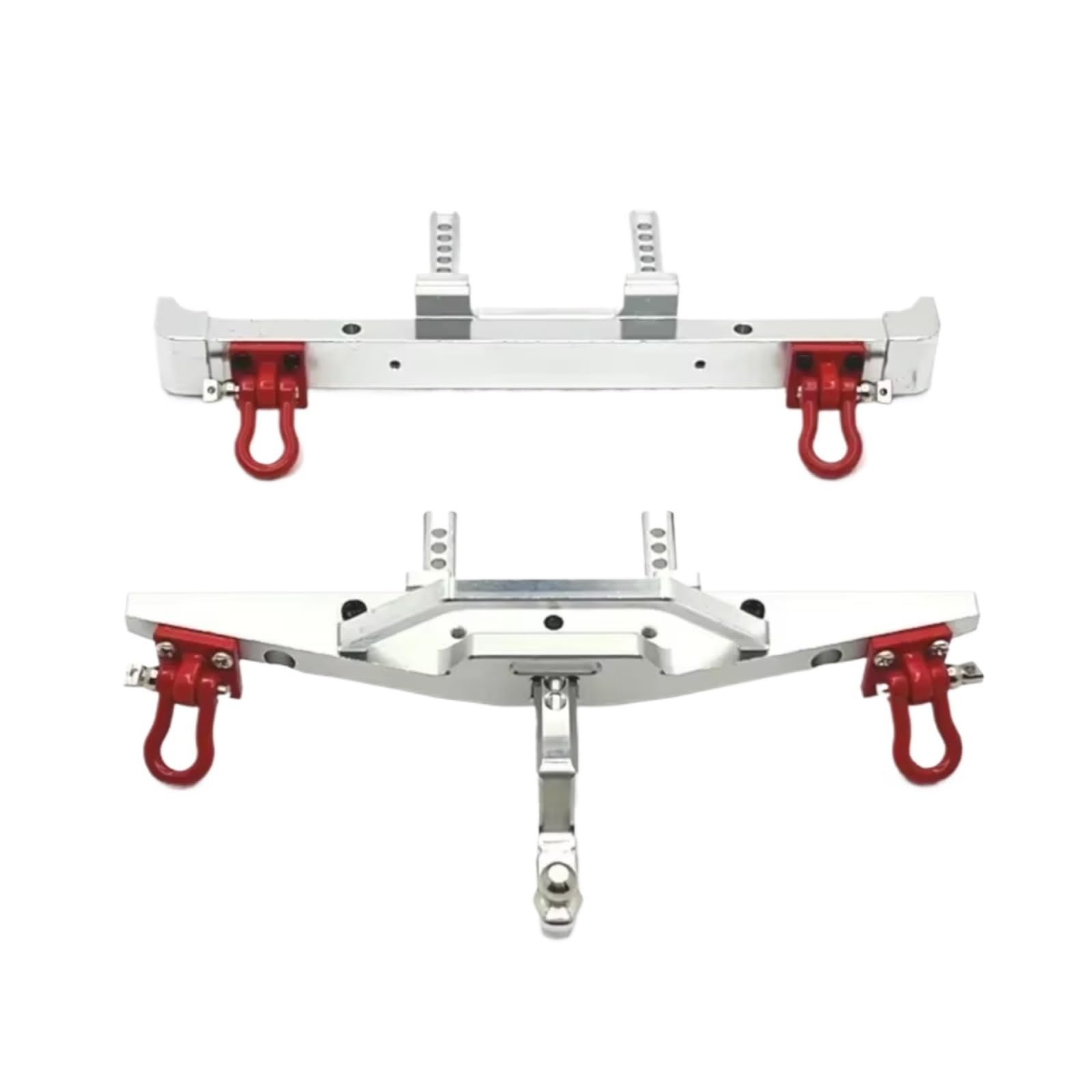 GTFRUQAS Für MN128 MN86 G500 1/12 Metall Vorderen Und Hinteren Stoßfänger Mit Abschlepphaken RC Auto Upgrade Teile Zubehör RC Autozubehör(Rear and Front) von GTFRUQAS