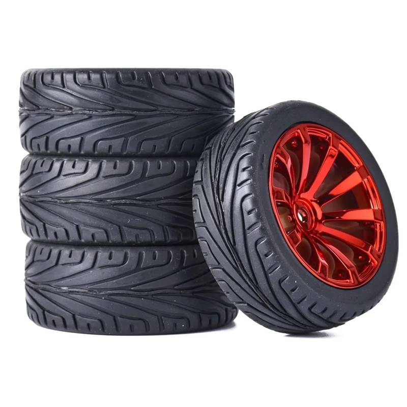 GTFRUQAS Für Sakura Für MST 1/10 Reifen RC-Auto Fernbedienung for Modellauto Flache Sportwagen-Rennreifen RC-Reifen 12mm Adapter Zubehör RC Autoreifen von GTFRUQAS