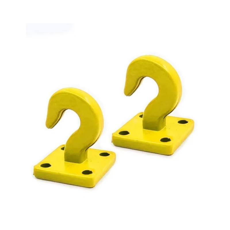 GTFRUQAS Für TRX-4 Für Axial Für Scx10 90046 D90 Cc01 D110 1/10 2Pcs Metall Stoßstange D-Ring Schlepptau Anhänger Kette Haken Fesseln RC Crawler Auto RC Autozubehör(Yellow,B) von GTFRUQAS