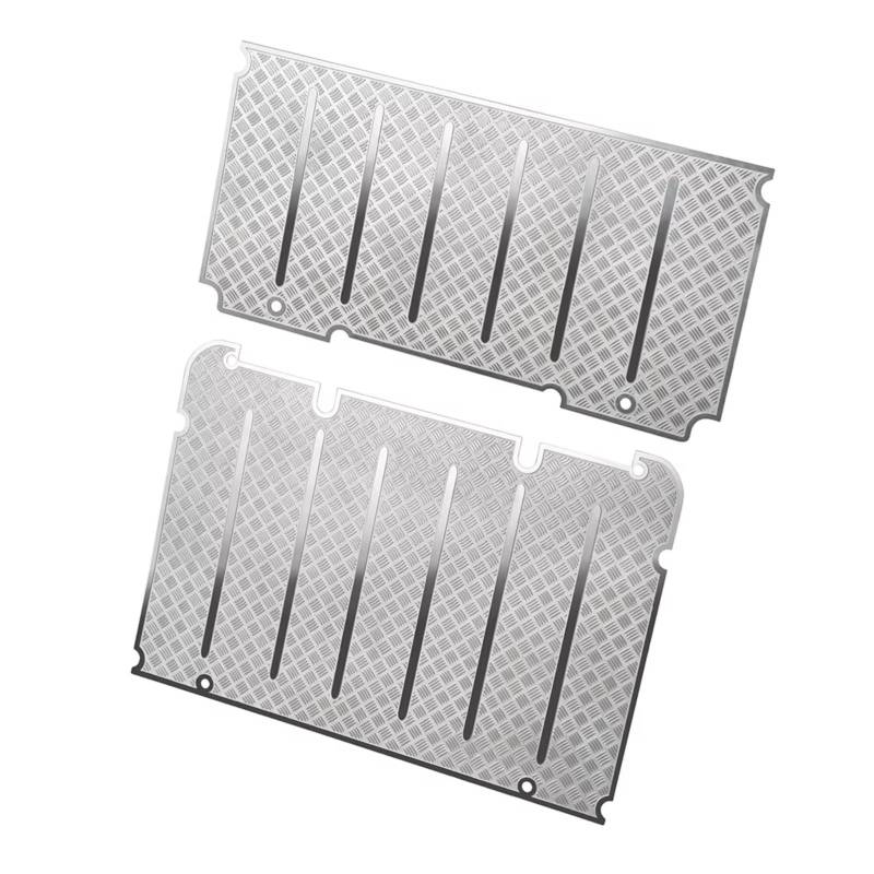 GTFRUQAS Für TRX-4 Für Defender 1/10 Metall Dachfenster Dachträger Anti-Rutsch-Gepäckträger Board Platten RC Für Rock Crawler Auto RC Autozubehör(Silver) von GTFRUQAS