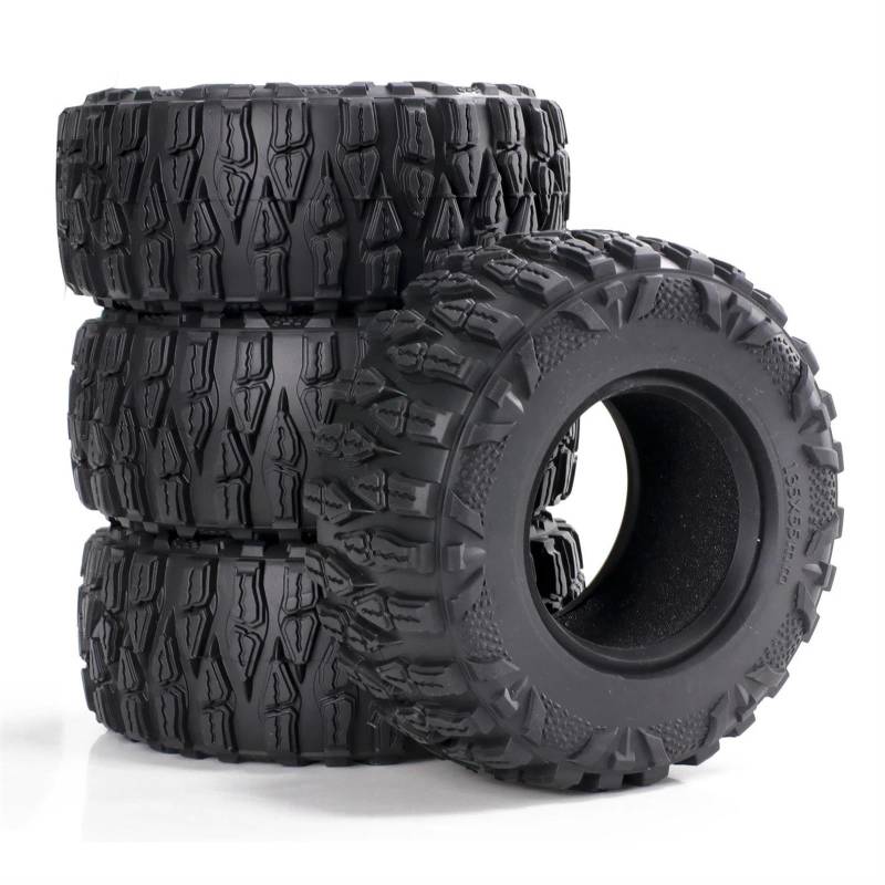 GTFRUQAS Für TRX4 Für TRX-6 Für Axial Für SCX10 Für RBX10 90 RC 4Pcs 2,6 Zoll Gummi Butyl Gummi Dragon Claw Reifen Für 1:10 RC Für Rock Crawler RC Autoreifen von GTFRUQAS