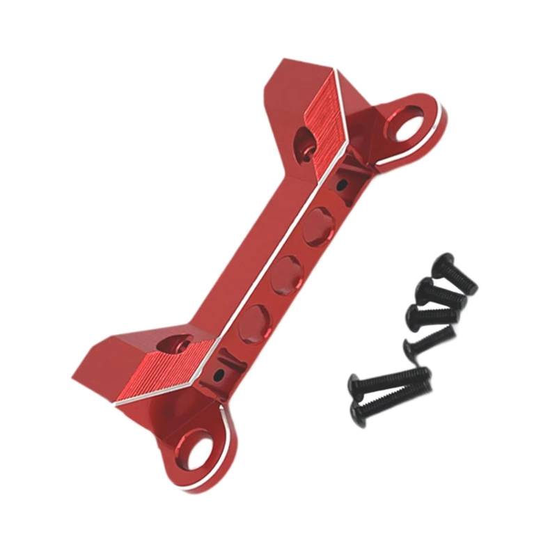 GTFRUQAS Für WLtoys 1/10 Scale Truck Bumper Bull Bar Set RC Auto Frontstoßstange Anschlussvorrichtung Zubehör Ersatz Stoßstange Verbinden RC Ersatzteile(Red) von GTFRUQAS