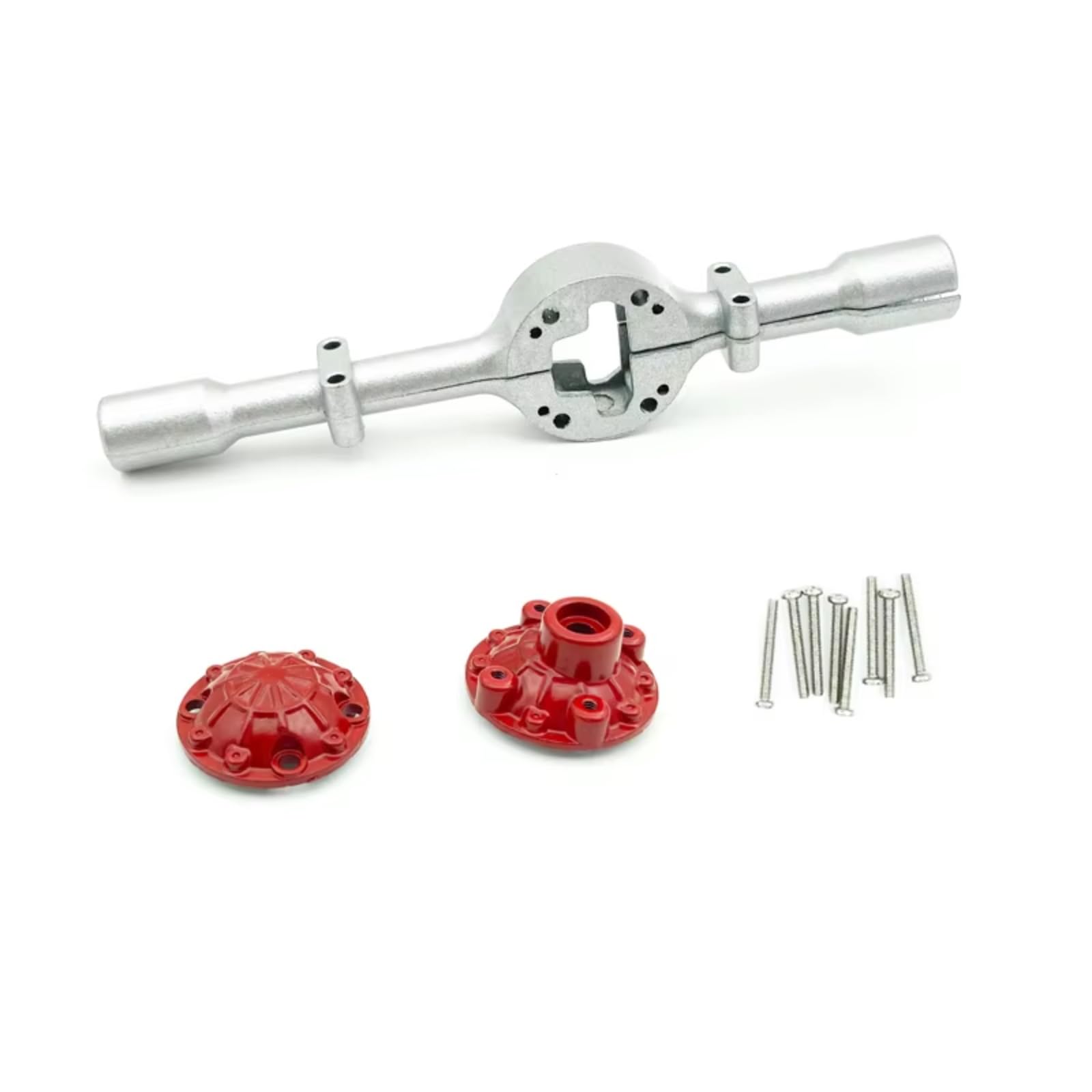 GTFRUQAS Für WPL D12 C14 C24 B24 B36 Für Mini Truck Upgrade Metallgetriebe Hinterachsgehäuse Mit Antriebswelle DIY DIY Modifikationszubehör RC Autozubehör(Silver,Axle Housing) von GTFRUQAS