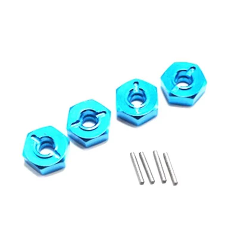 GTFRUQAS Für Wltoys 144001 1/14 RC Auto Ersatzteile Metall Combiner Upgrade Fernbedienung Auto Teile Rot Gelb Blau Für Silber RC Ersatzteile(Blue) von GTFRUQAS