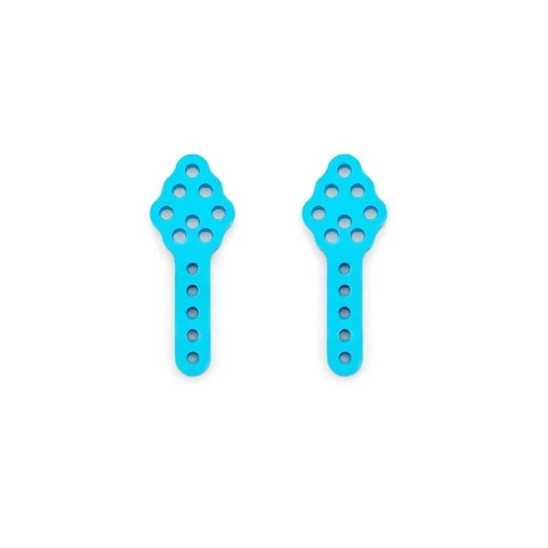 GTFRUQAS RC Autozubehö Für Axial Für SCX10 90046 D90 D110 2 PCS Metall Stoßdämpfer Halterung Einstellbare Höhe Winkel Halterung RC Auto Teile(Blue) von GTFRUQAS