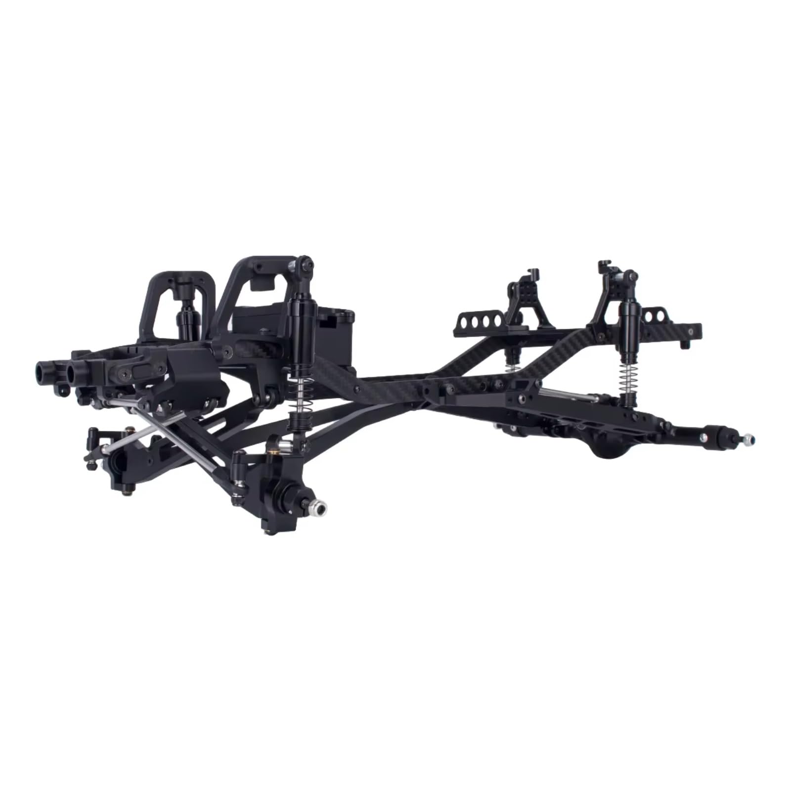 GTFRUQAS RC Autozubehö Für Axial Für SCX10 I II III Für TRX4 Für Desert Truck Für Capra 1/10 CAC Aluminium Twin I-Beam 2WD Pre-Runner Für Chassis Kit RC Crawler Upgrade(Black) von GTFRUQAS