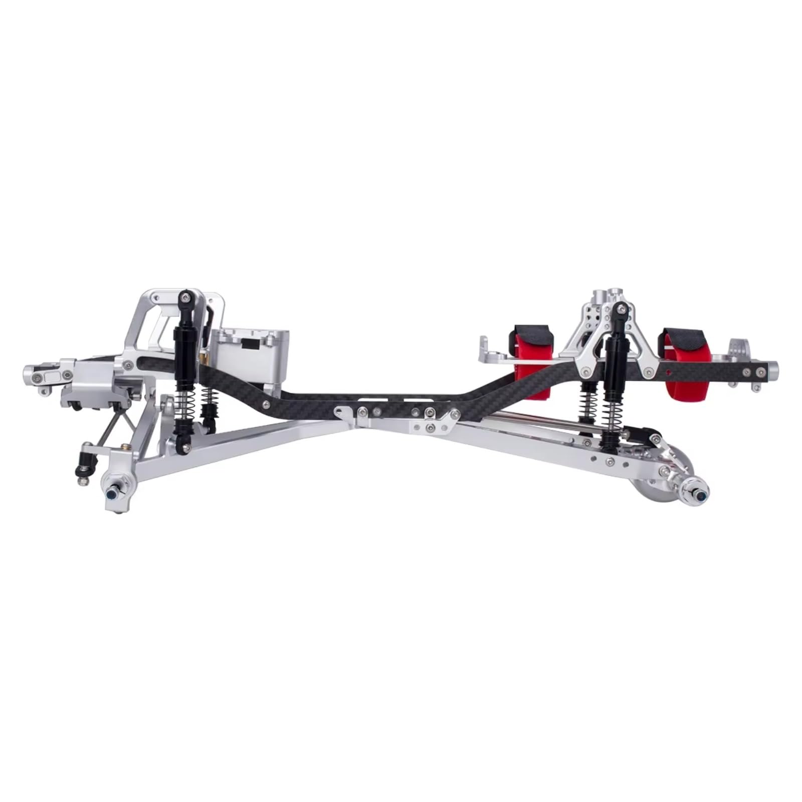 GTFRUQAS RC Autozubehö Für Axial Für SCX10 I II III Für TRX4 Für Desert Truck Für Capra 1/10 CAC Aluminium Twin I-Beam 2WD Pre-Runner Für Chassis Kit RC Crawler Upgrade(Silver) von GTFRUQAS