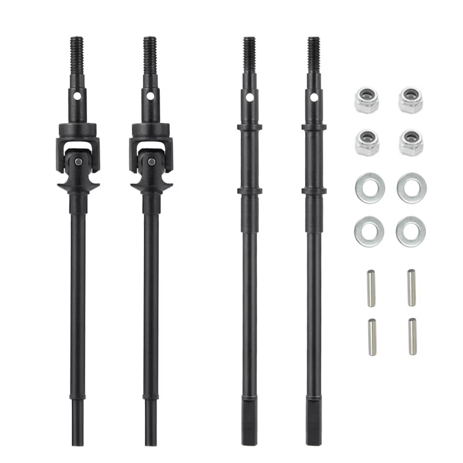 GTFRUQAS RC Autozubehö Für Axial Für SCX10-II 90046 90047 Für Wrangler AR44 1/10 Heavy Duty Für Universal Achsen Vorne Hinten Joint CVD Antriebswelle Dogbone RC Teile(4PCS) von GTFRUQAS