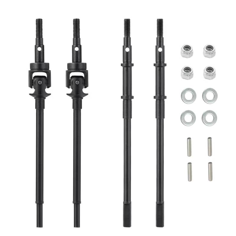 GTFRUQAS RC Autozubehö Für Axial Für SCX10-II 90046 90047 Für Wrangler AR44 1/10 Heavy Duty Für Universal Achsen Vorne Hinten Joint CVD Antriebswelle Dogbone RC Teile(4PCS) von GTFRUQAS