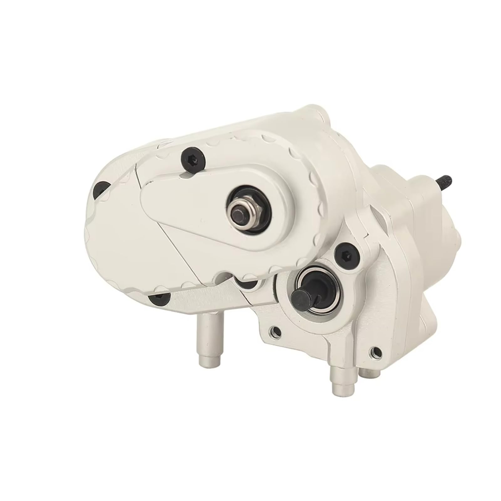 GTFRUQAS RC Autozubehö Für Axial Für SCX10 II AXI03004 Für Capra 1.9 Für UTB 1/10 CNC-Getriebe Dig-Getriebebox Dig-Getriebe RC Crawler Upgrade-Teile(Silver) von GTFRUQAS