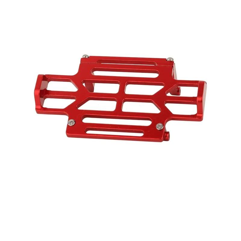 GTFRUQAS RC Autozubehö Für Axial Für SCX24 AXI00006 Für Bronco 1/24 Aluminium Legierung Batterie Fach Halter Halterung RC Crawler Auto Upgrade Teile(Red) von GTFRUQAS