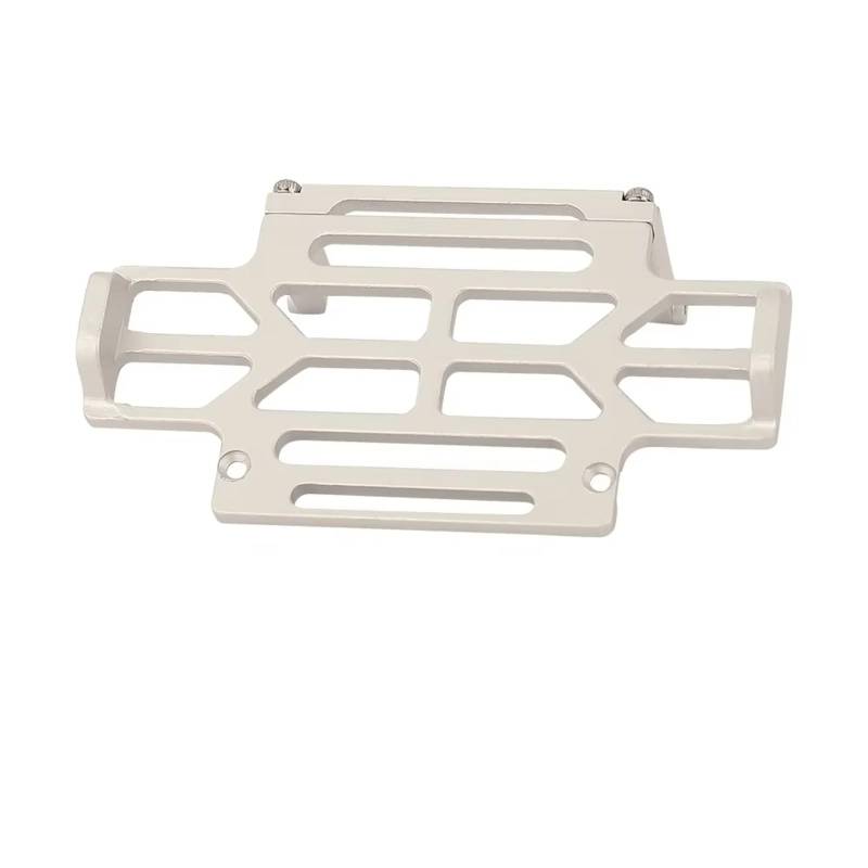 GTFRUQAS RC Autozubehö Für Axial Für SCX24 AXI00006 Für Bronco 1/24 Aluminium Legierung Batterie Fach Halter Halterung RC Crawler Auto Upgrade Teile(Silver) von GTFRUQAS