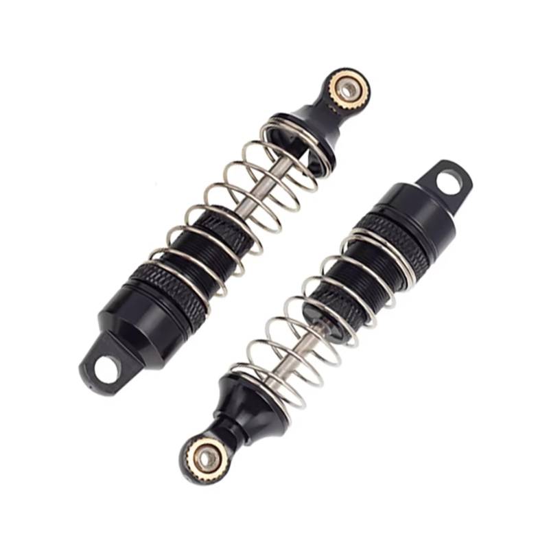 GTFRUQAS RC Autozubehö Für Losi Für Mini-T 2.0 2WD RTR 1/18 2 Stücke Metall-Stoßdämpfer Vorne Für Federdämpfer Stadium Truck RC Auto-Upgrade-Teile Zubehör(Black) von GTFRUQAS