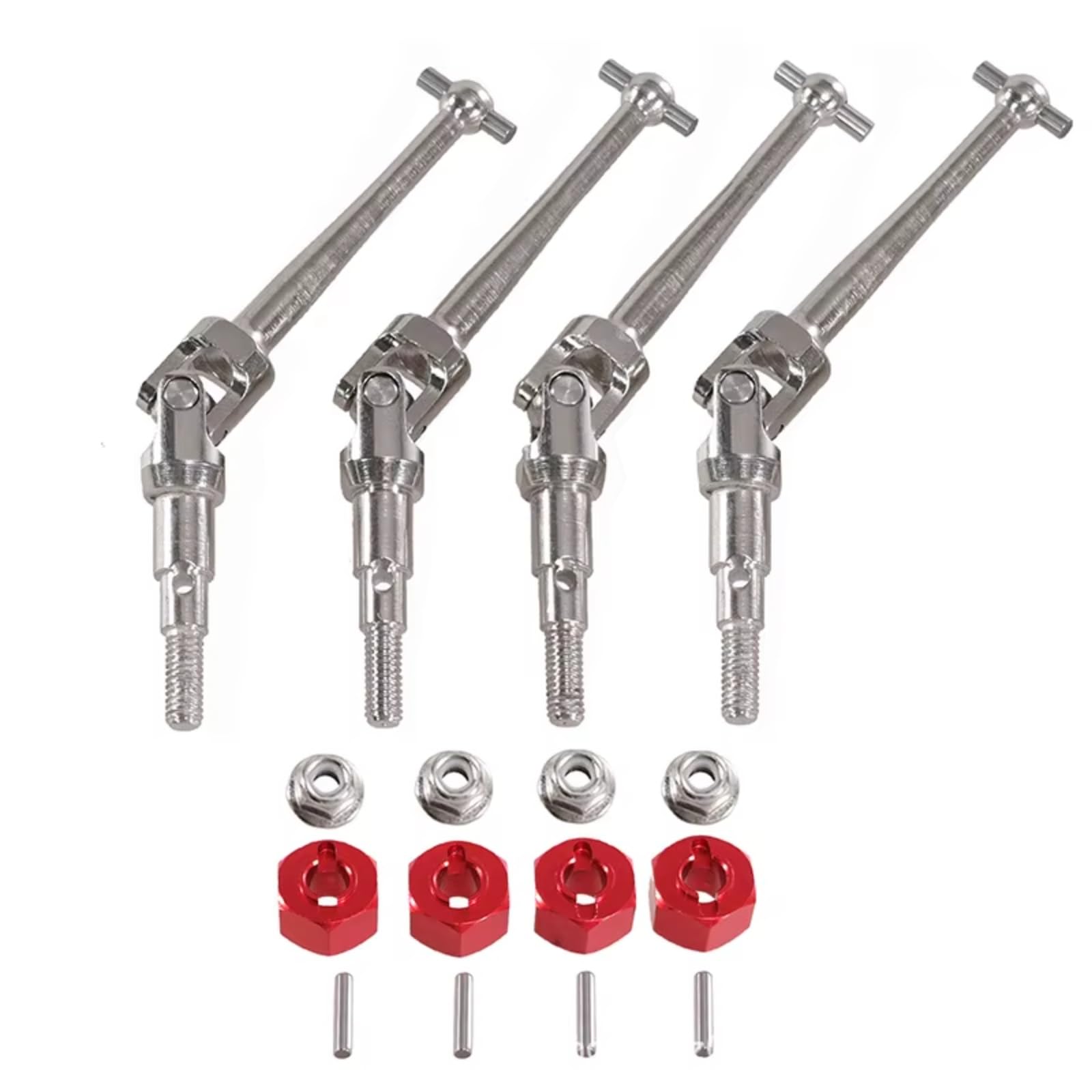 GTFRUQAS RC Autozubehö Für MJX Für Hyper Go 16207/8/9/10 H16 H16BM H16PL 14210 H14BM 1/14 1/16 Metallkupplungsmutter CVD Antriebswelle RC Autoteile Zubehör(Red) von GTFRUQAS