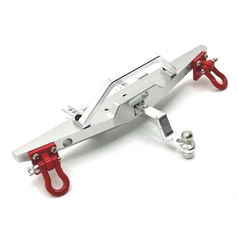 GTFRUQAS RC Autozubehö Für MN128 MN86 G500 1/12 Metall Vorderen Und Hinteren Stoßfänger Mit Abschlepphaken RC Auto Upgrade Teile Zubehör(Silver,Bumper Front) von GTFRUQAS