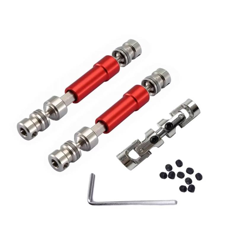 GTFRUQAS RC Autozubehö Für MN128 MN86 MN86S MN86K MN86KS Für MN G500 1/12 1 Set CVD Metall Antriebswelle RC Auto Upgrade Teile Zubehör(Red) von GTFRUQAS