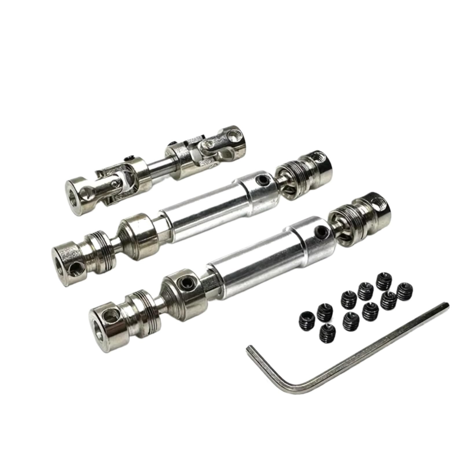 GTFRUQAS RC Autozubehö Für MN128 MN86 MN86S MN86K MN86KS Für MN G500 1/12 3 Stücke Metall Antriebswelle CVD Antriebswelle RC Auto Upgrade Teile Zubehör(White) von GTFRUQAS