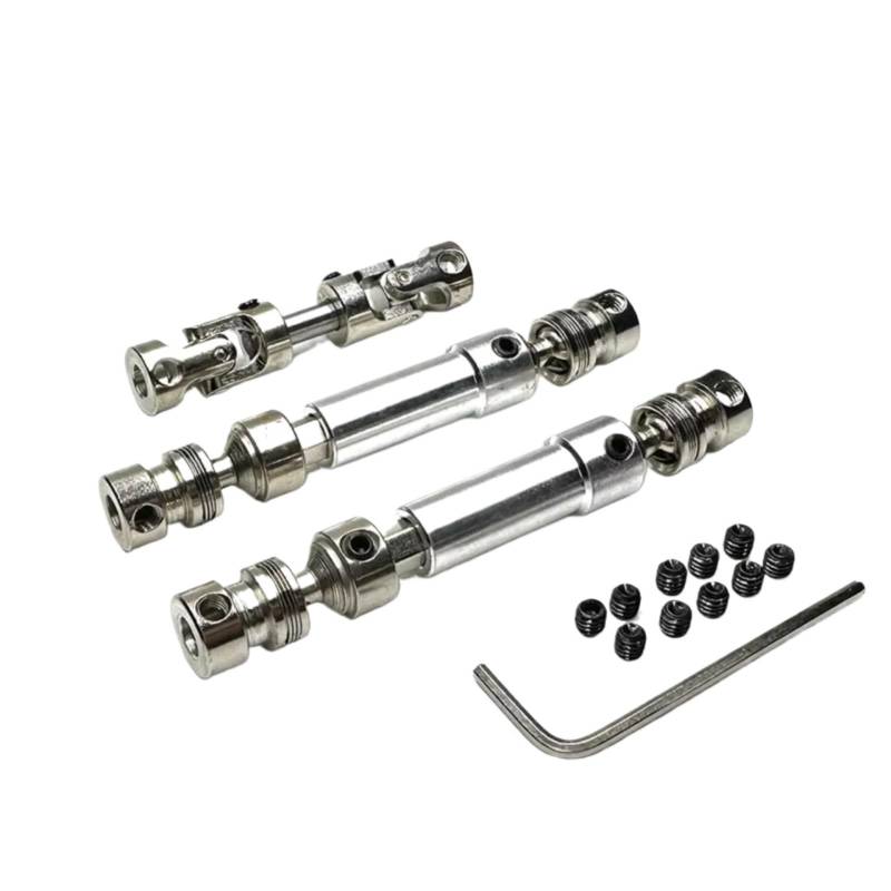 GTFRUQAS RC Autozubehö Für MN128 MN86 MN86S MN86K MN86KS Für MN G500 1/12 3 Stücke Metall Antriebswelle CVD Antriebswelle RC Auto Upgrade Teile Zubehör(White) von GTFRUQAS
