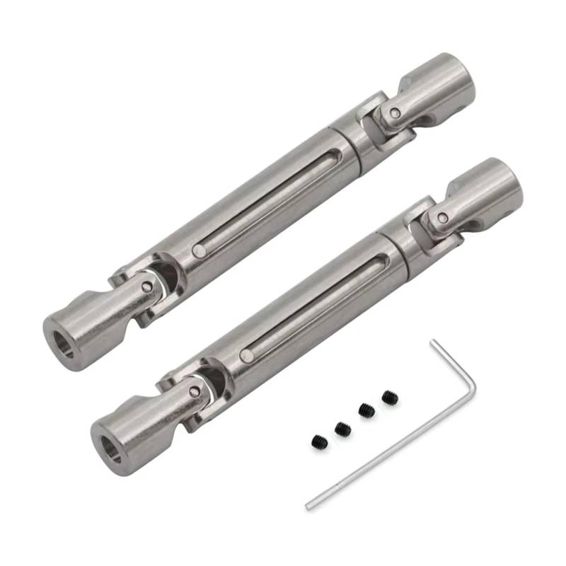 GTFRUQAS RC Autozubehö Für MN78 Für Cherokee 1/12 2Pcs Metall Antriebswelle CVD RC Auto Upgrades Teile Zubehör Upgrade Teile(Silver) von GTFRUQAS