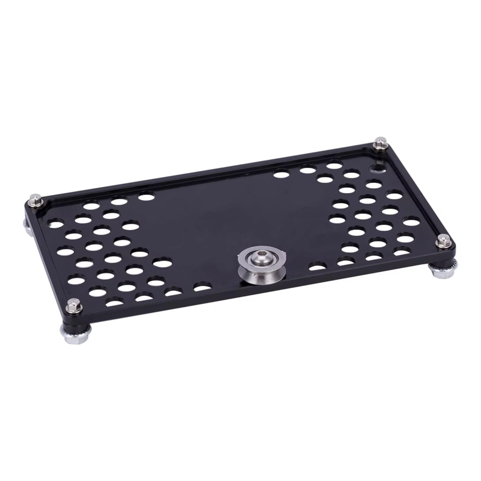 GTFRUQAS RC Autozubehö Für SCX10 Für TRX4 Für Capra FJ40 1/8 1/10 Aluminium Dachgepäckträger Mit Riemenscheibenlagerwaage RC Auto Auto Shell Dekoration Gehäusezubehör(Black,A) von GTFRUQAS