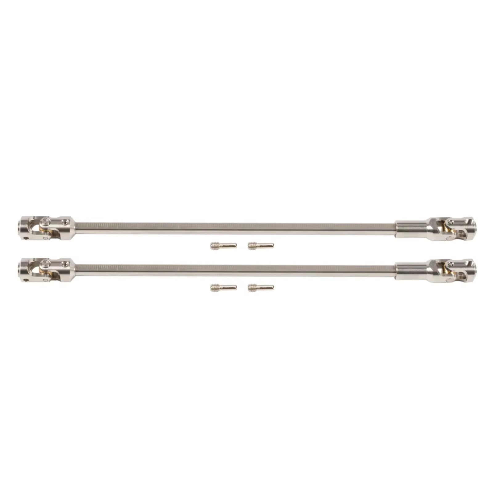 GTFRUQAS RC Autozubehö Für Sportys Shafty Für Capra Für SCX10 1/10 68-229mm Stahl Auf Länge Geschnitten Antriebswelle U Joint Antriebswelle RC Crawler Rigs Für LCG Für Chassis DIY(Silver,2PCS) von GTFRUQAS