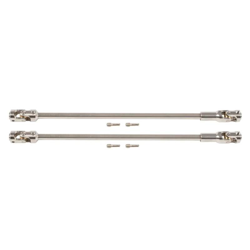 GTFRUQAS RC Autozubehö Für Sportys Shafty Für Capra Für SCX10 1/10 68-229mm Stahl Auf Länge Geschnitten Antriebswelle U Joint Antriebswelle RC Crawler Rigs Für LCG Für Chassis DIY(Silver,2PCS) von GTFRUQAS