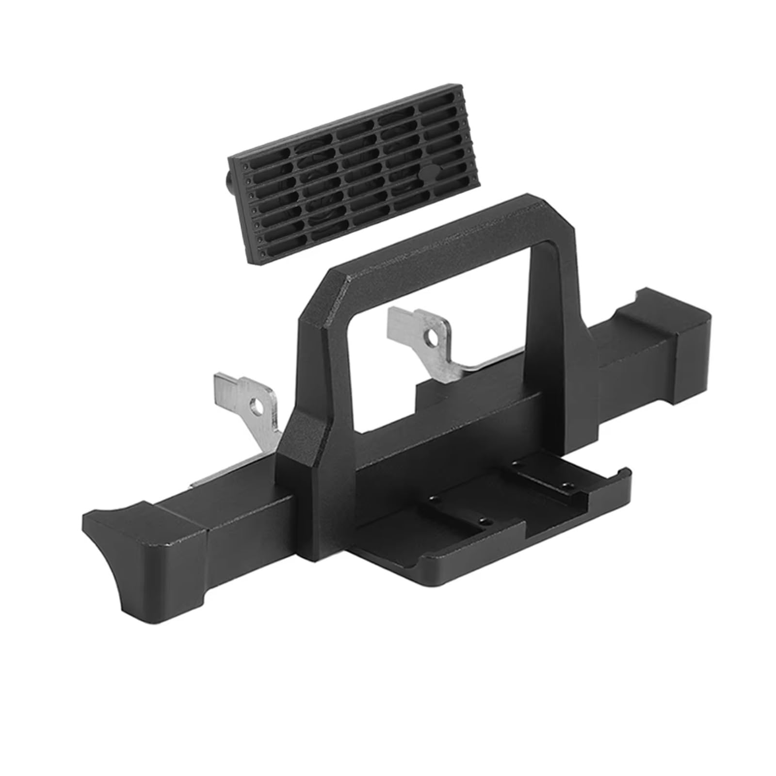 GTFRUQAS RC Autozubehö Für TRX4M Für Defender 1/18 Aluminiumlegierung Vorne Hinten Stoßfänger Set Mit Windenhalterung Und Grill RC Auto Crawler Karosserie Upgrade(Front Bumper Set) von GTFRUQAS