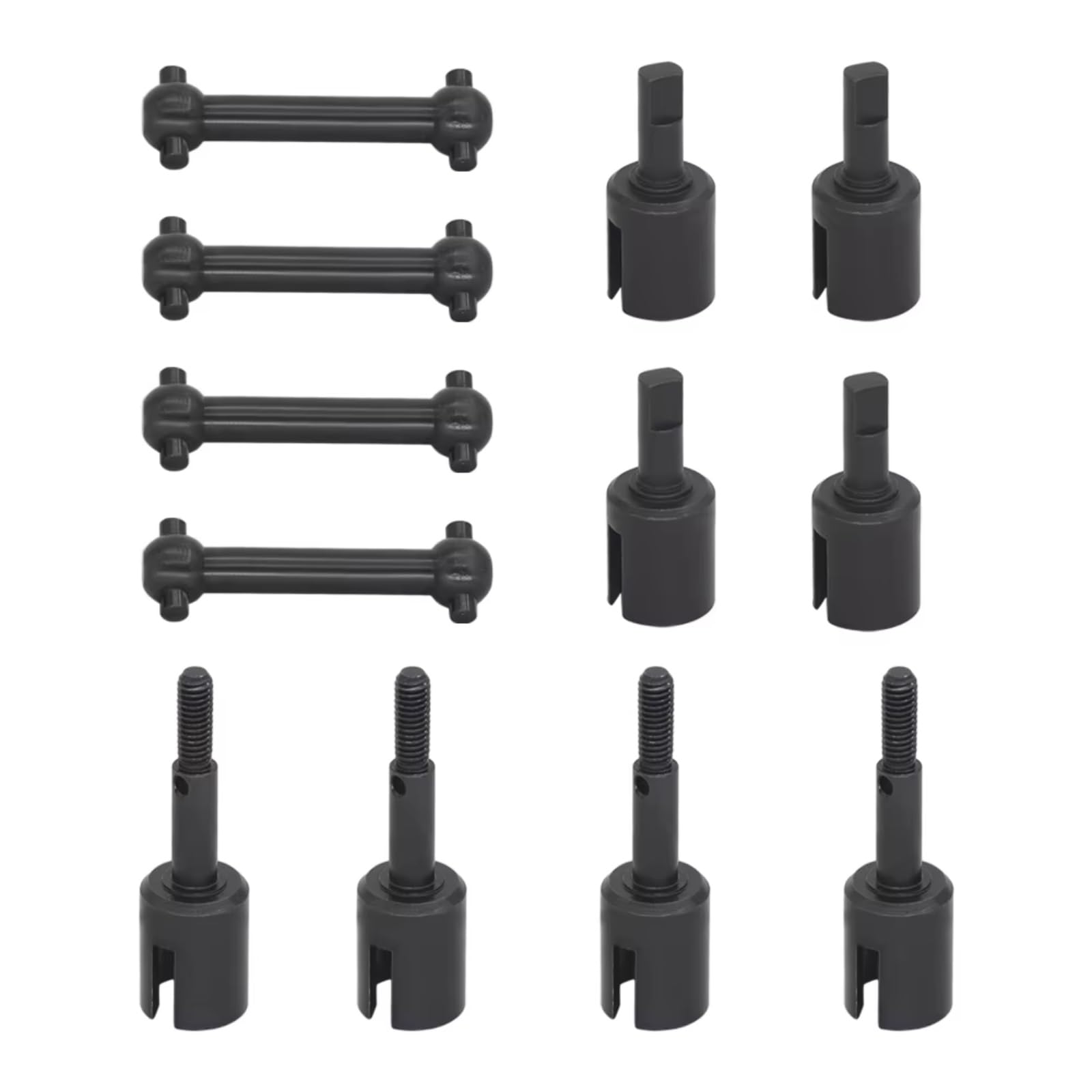 GTFRUQAS RC Autozubehö Für Tamiya Für TT01 Für TT02 1/10 Gehärtetes Stahlmetall Antriebswelle Getriebe Gelenkbecher Differentialbecher Radachsenbecher RC Auto Upgrade Teile(1 Set) von GTFRUQAS