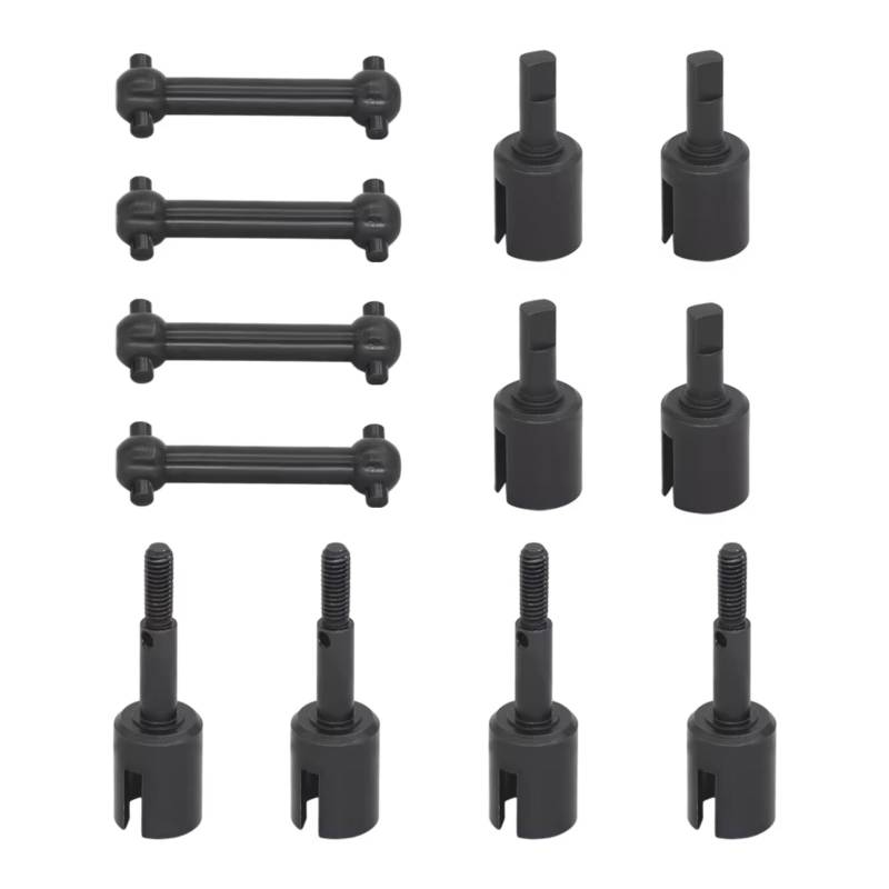 GTFRUQAS RC Autozubehö Für Tamiya Für TT01 Für TT02 1/10 Gehärtetes Stahlmetall Antriebswelle Getriebe Gelenkbecher Differentialbecher Radachsenbecher RC Auto Upgrade Teile(1 Set) von GTFRUQAS