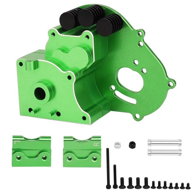 GTFRUQAS RC Autozubehö Für Traxxas Für Slash 2WD Für VXL Für Rustler Für Stampede Für Bandit 1/10 Getriebe Aus Aluminiumlegierung Getriebe RC-Auto-Upgrades Teile(Green) von GTFRUQAS