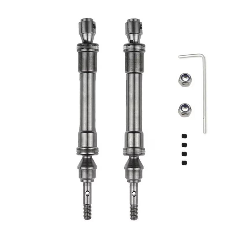 GTFRUQAS RC Autozubehö Für Traxxas Für Slash 4X4 Für Rustler Für VXL Für Stampede 4X4 Für VXL 1/10 Stahl CVD Vorne Hinten Antriebswelle Montage Heavy Duty Auto Teile(Titanium,Front) von GTFRUQAS